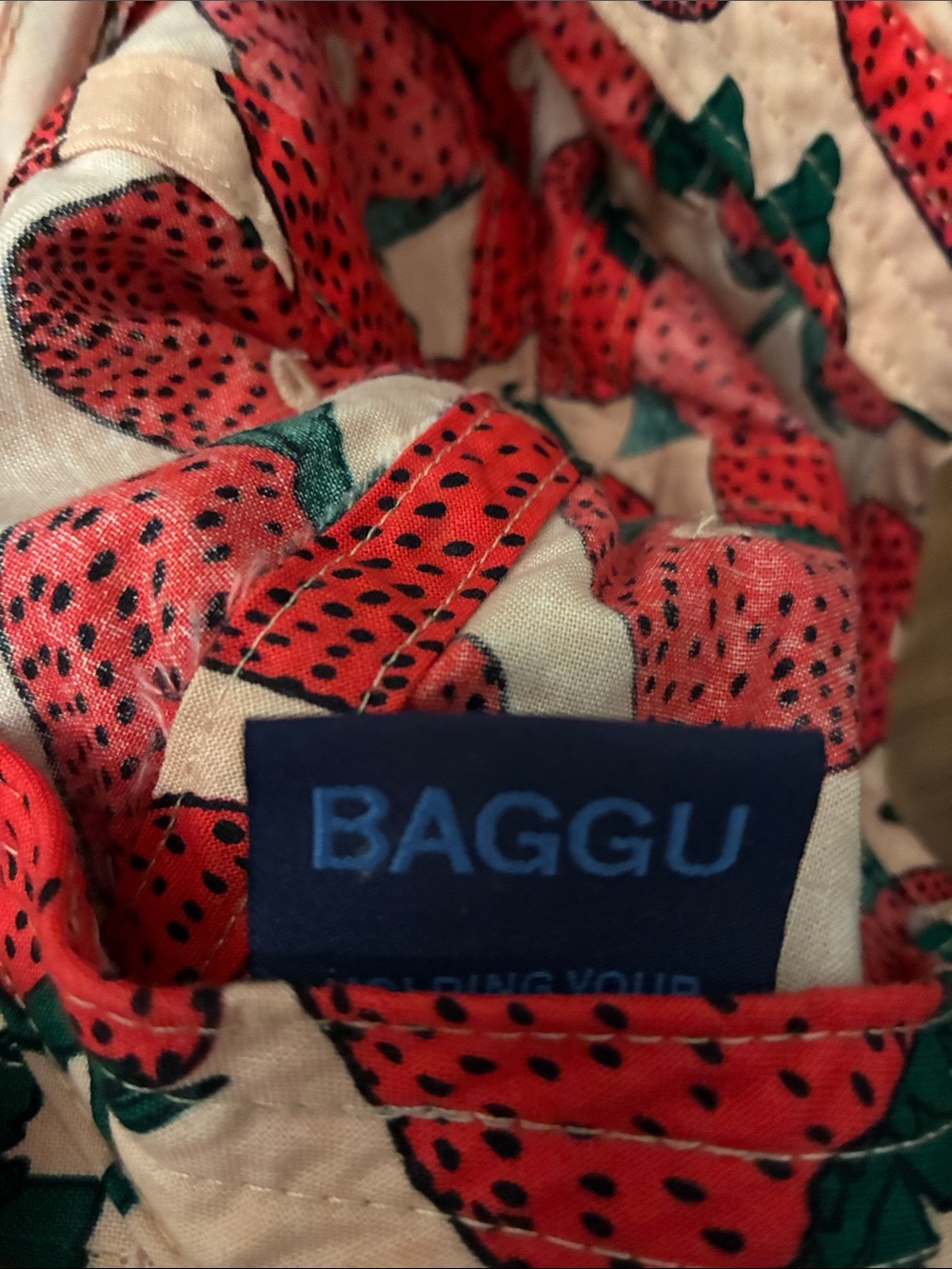 Baggu Strawberry Pattern Hat - Picture 3 of 3